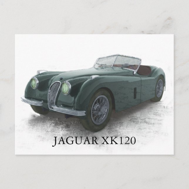 JAGUAR XK120 POSTCARD (Front)