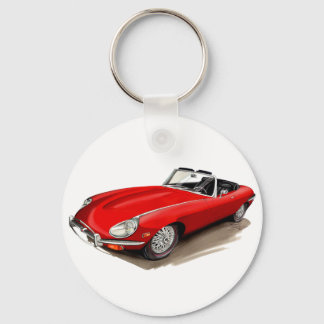 Jaguar XKE Red Car Key Ring