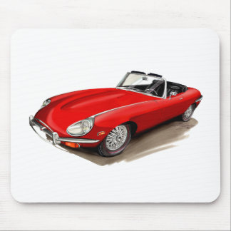 Jaguar XKE Red Car Mouse Mat