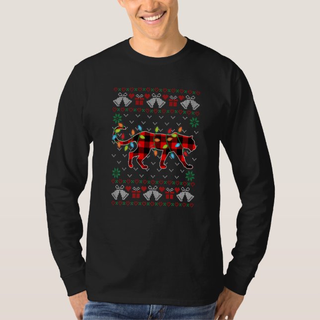 Jaguar  Xmas Lights Ugly Christmas Sweater (Front)