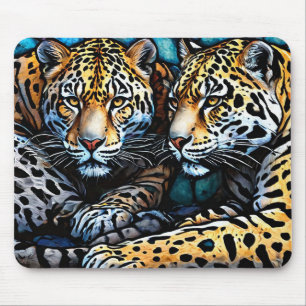Jaguars art mouse mat