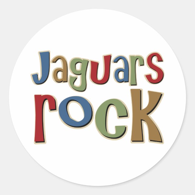 Jaguars Rock Classic Round Sticker (Front)
