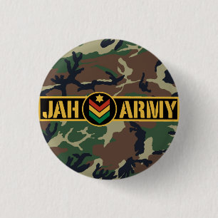Jah Army Jah Rastafari Reggae Rasta Roots 3 Cm Round Badge