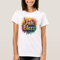 Jah Bless Colorful Reggae Watercolor Women’s T-Shi