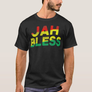 Jah Bless Jamaican Roots Jamaica Rasta Rastafari R T-Shirt