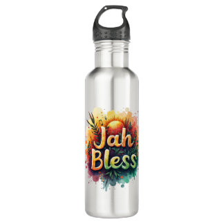 Jah Bless Reggae Watercolor 710 Ml Water Bottle