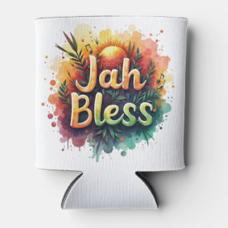 Jah Bless Reggae Watercolor Can Cooler