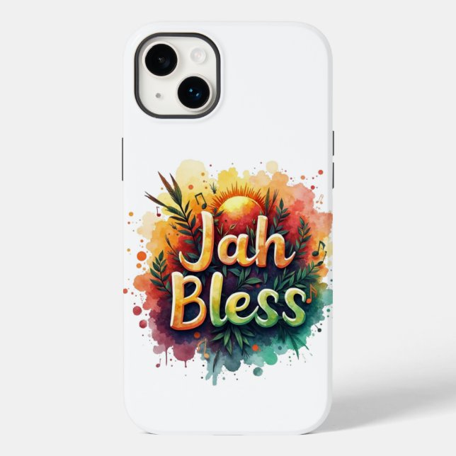 Jah Bless Reggae Watercolor Case – Rasta Vibes  (Back)