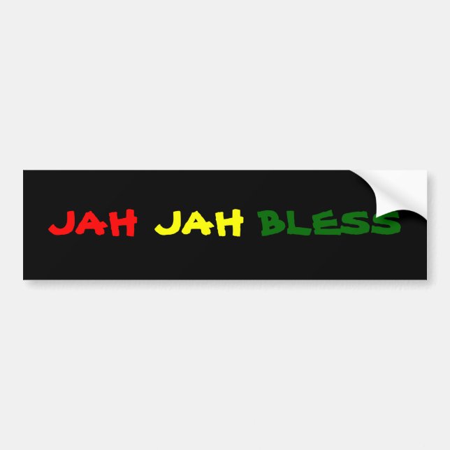 JAH JAH BLESS BUMPER STICKER (Front)