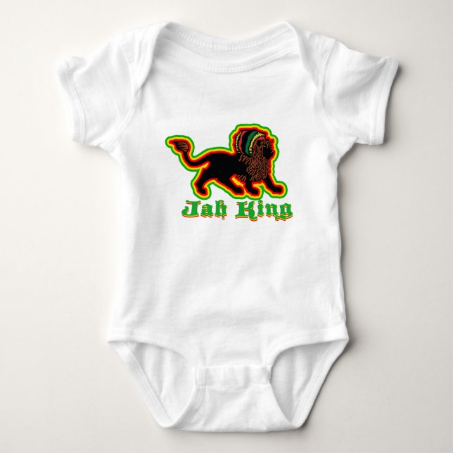 Jah King Baby Bodysuit (Front)