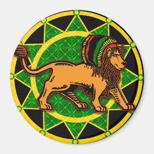 Jah King Dredlock Lion Magnet