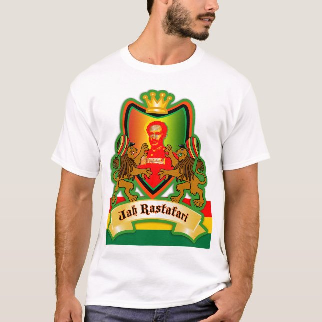 Jah King Rastafari Crest T-Shirt (Front)