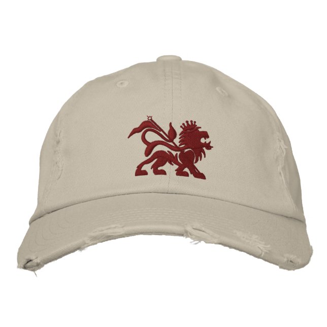 jah lion emboidered tuff hat (Front)