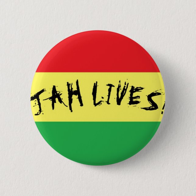 Jah Lives! 6 Cm Round Badge (Front)