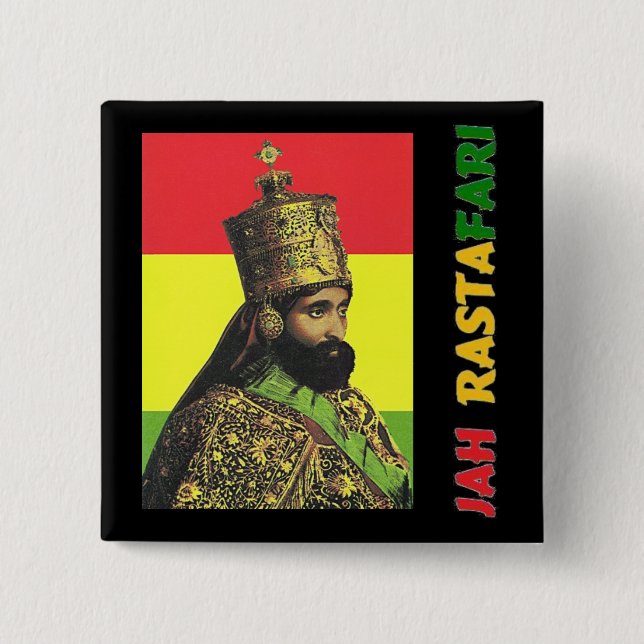 Jah Rastafari Button (Front)