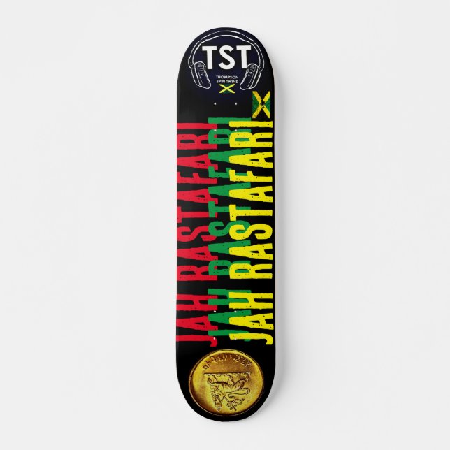 JAH RASTAFARI   JMT 7 3/4" Skateboard Deck (Front)