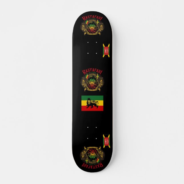 JAH RASTAFARI !!    JMT 7 3/4" Skateboard Deck (Front)