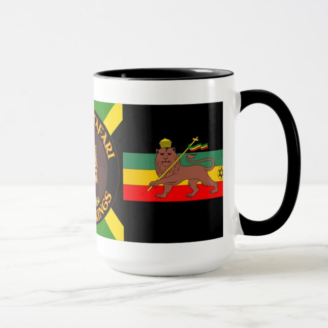 Jah Rastafari - Lion Of Judah - Rasta - Coffee Mug (Right)