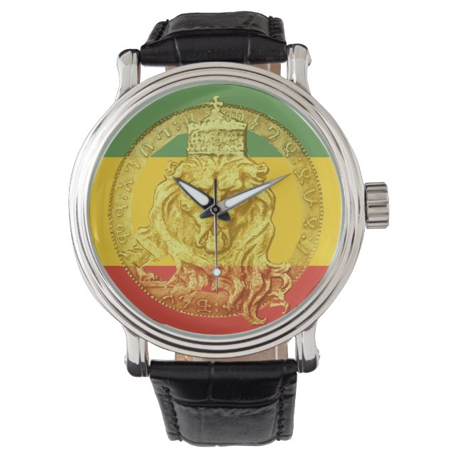 Jah Rastafari Lion of Judah Watch (Front)