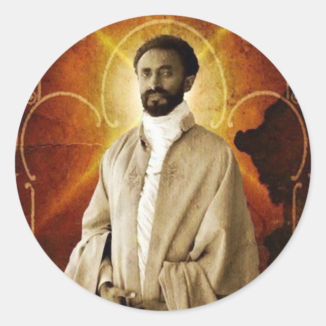 Jah Rastafari Rasta Livity INI Roots Classic Round Sticker (Front)