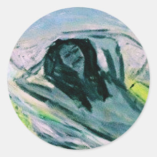 JAH WATCH OVER I CLASSIC ROUND STICKER