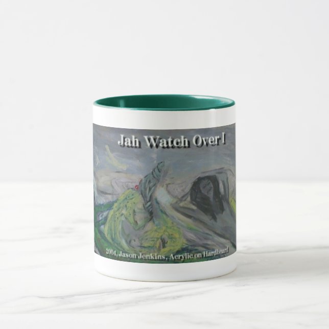 jah watch over i mug (Center)