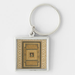 Jahangir holding a picture of the Madonna, inscrib Key Ring