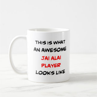 jai alai player, awesome coffee mug