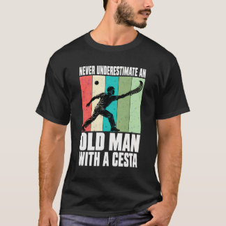 Jai Alai Player Cesta Old Man Humour T-Shirt