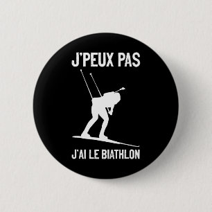 J'ai Biathlon Winter Sports Cross-country Skiing 6 Cm Round Badge