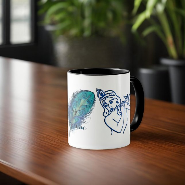 Jai Shree Krishnas Peacock Feather Mug (Creator Uploaded)