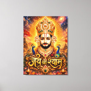 Jai Shri Khatu Shyam Ji Devotional Artwork Canvas Print