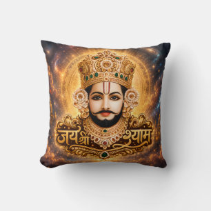 Jai Shri Khatu Shyam Ji Devotional Artwork Cushion