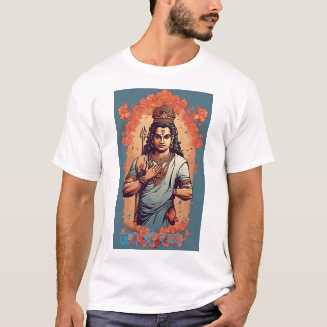 "Jai Shri Ram Patriotic T-Shirt Design" (Front)