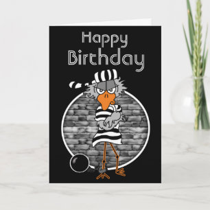 Jail Bird Birthday Card