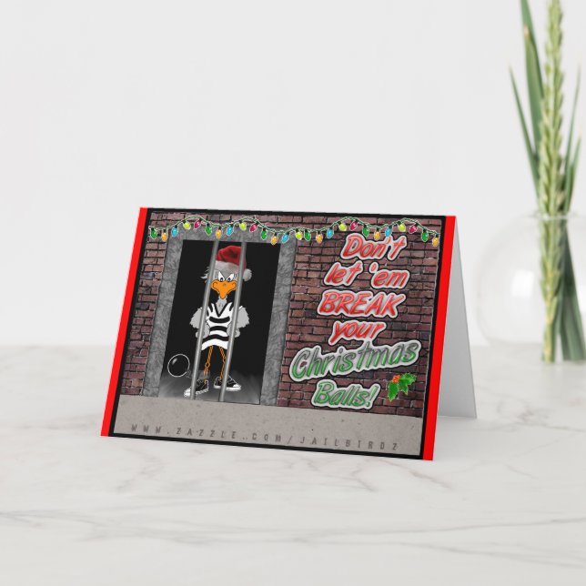 Jail Bird Christmas Card (Front)