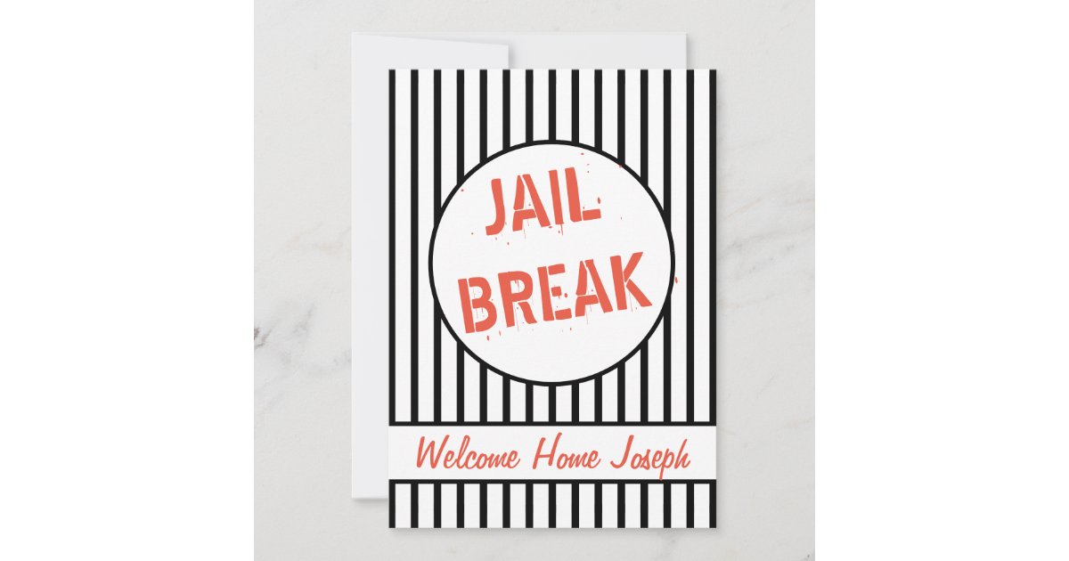 Jail Break Home Party Invitation Zazzle