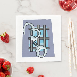 Jail Handcuffs Napkins