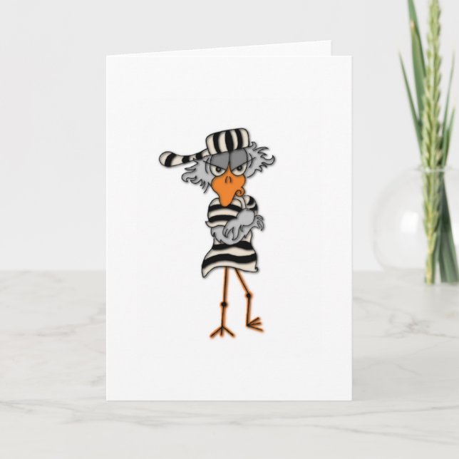 jailbird greeting card (Front)