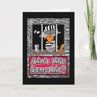 Jailbird greeting card