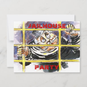 JAILHOUSE THEMED INVITATION HOST A POKIE PARTY