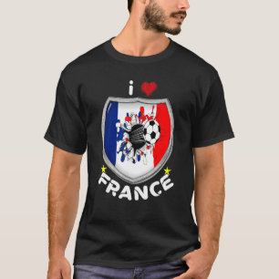 J'aime La France J'aime Le Football Maillot Pour L T-Shirt