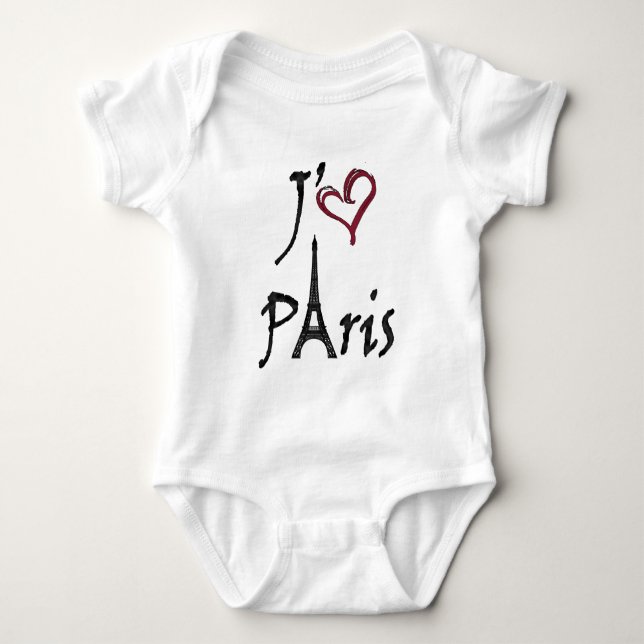 j'aime Paris Baby Bodysuit (Front)