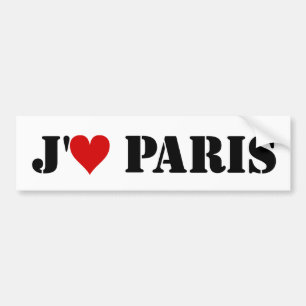 "J'aime Paris" Bumper Sticker