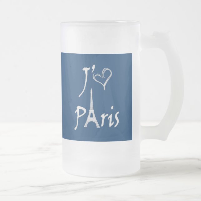 j'aime Paris Frosted Glass Beer Mug (Right)