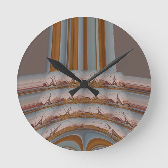 J'aime Paris ( I Love Paris ) Round Clock (Front)