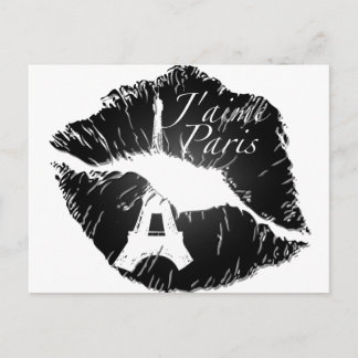J'aime Paris Lips Postcard