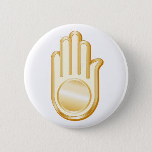 Jain Symbol 6 Cm Round Badge