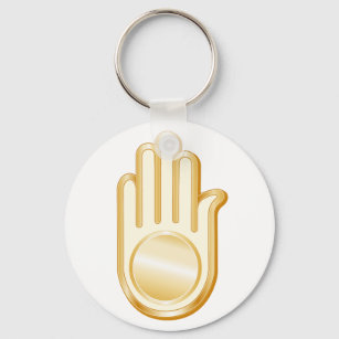 Jain Symbol Key Ring