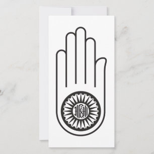 Jain Symbol of Ahimsa (Hand of Non-Violence) Card